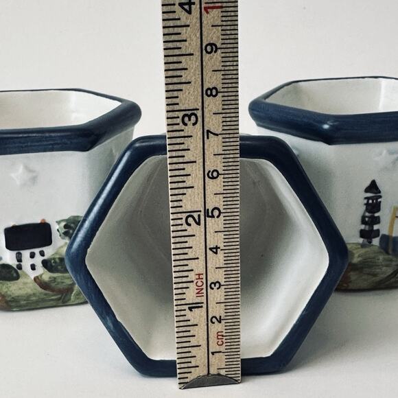 Waxcessories Votive Holder Countryside Collection set of 3, Lighthouse, Sea, VTG - Picture 10 of 11